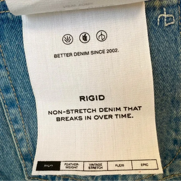 rag & bone The Shea High-Rise Straight Rigid Relexed Jeans in Ithaca, Sz. 26 NWT - Picture 15 of 16